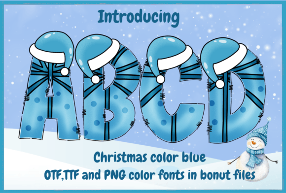 Christmas Color Blue: A Display Font That Brings Whimsy to Your Work