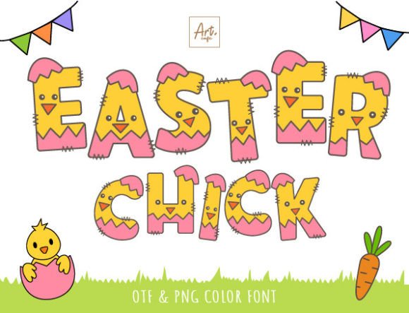 Easter Chick: A Playful Color Font for Festive Designs