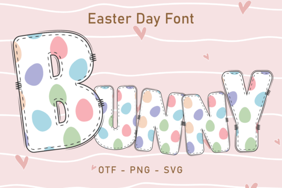 Easter Day Bunny: A Festive Color Font for Spring Projects