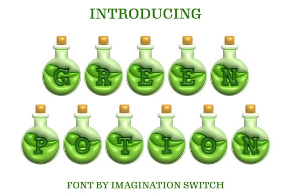 Green Potion: A 3D Font with Eye-Catching Dimension