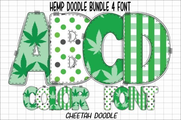 Hemp Doodle: A Color Font for Creative Weed-Themed Projects
