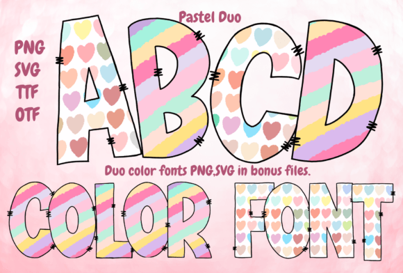Pastel Duo: The Playful Color Font for Creative Projects