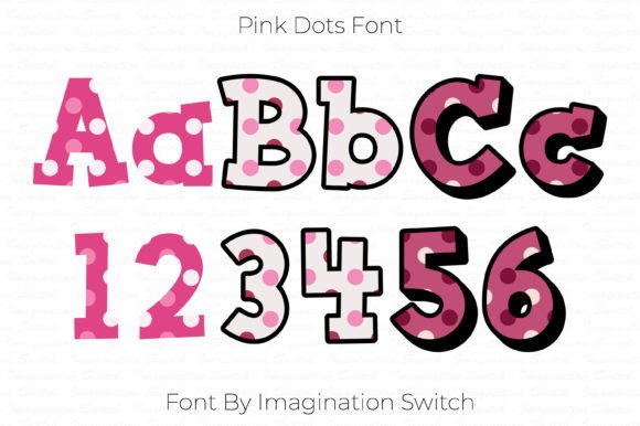 Pink Dots: A Playful Font for Creative Projects