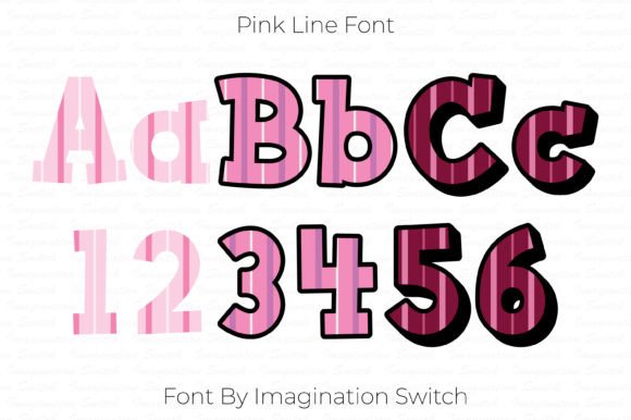 Pink Line: A Creative Color Font for Bold Branding