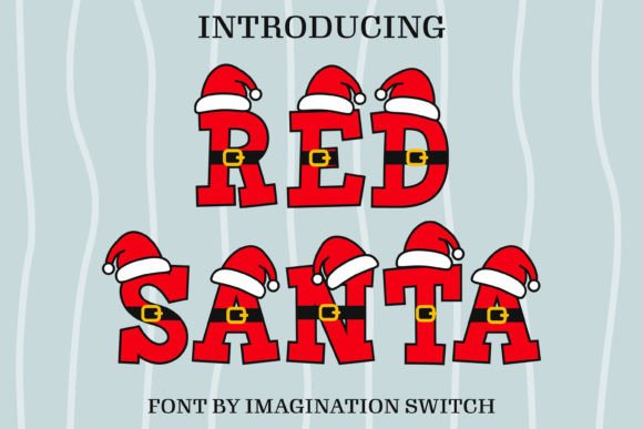 Red Santa: The Color Font That Brings Festive Joy to Your Designs