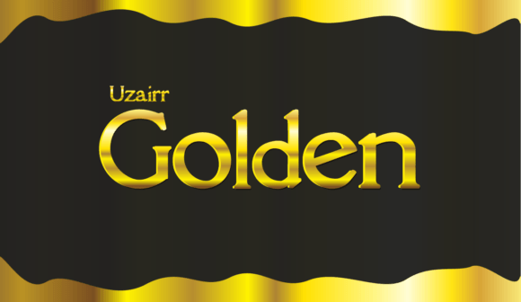 Uzairr Golden: A Font That Adds Depth and Dimension to Your Work